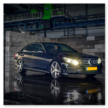 Vista esterna Mercedes Classe E nera